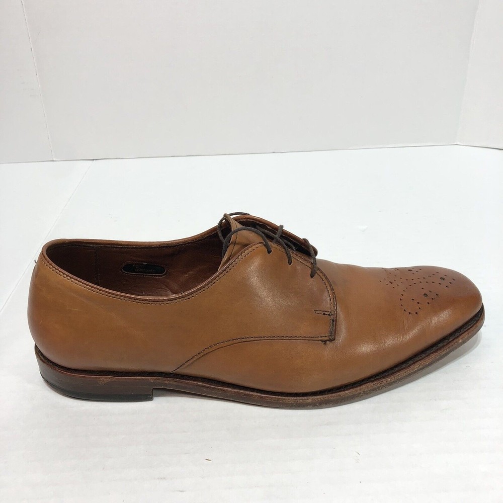 Allen Edmonds Flatiron Derby Oxfords Perforated Walnut Men 10.5 D 1153 32204